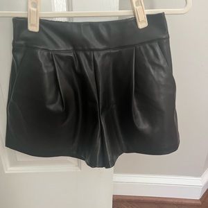 Susanna Monaco Faux Leather Shorts